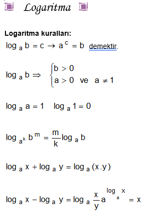 Logaritma Formülü